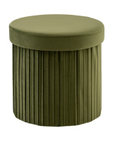 Пуф складной с ящиком Store Round травяной