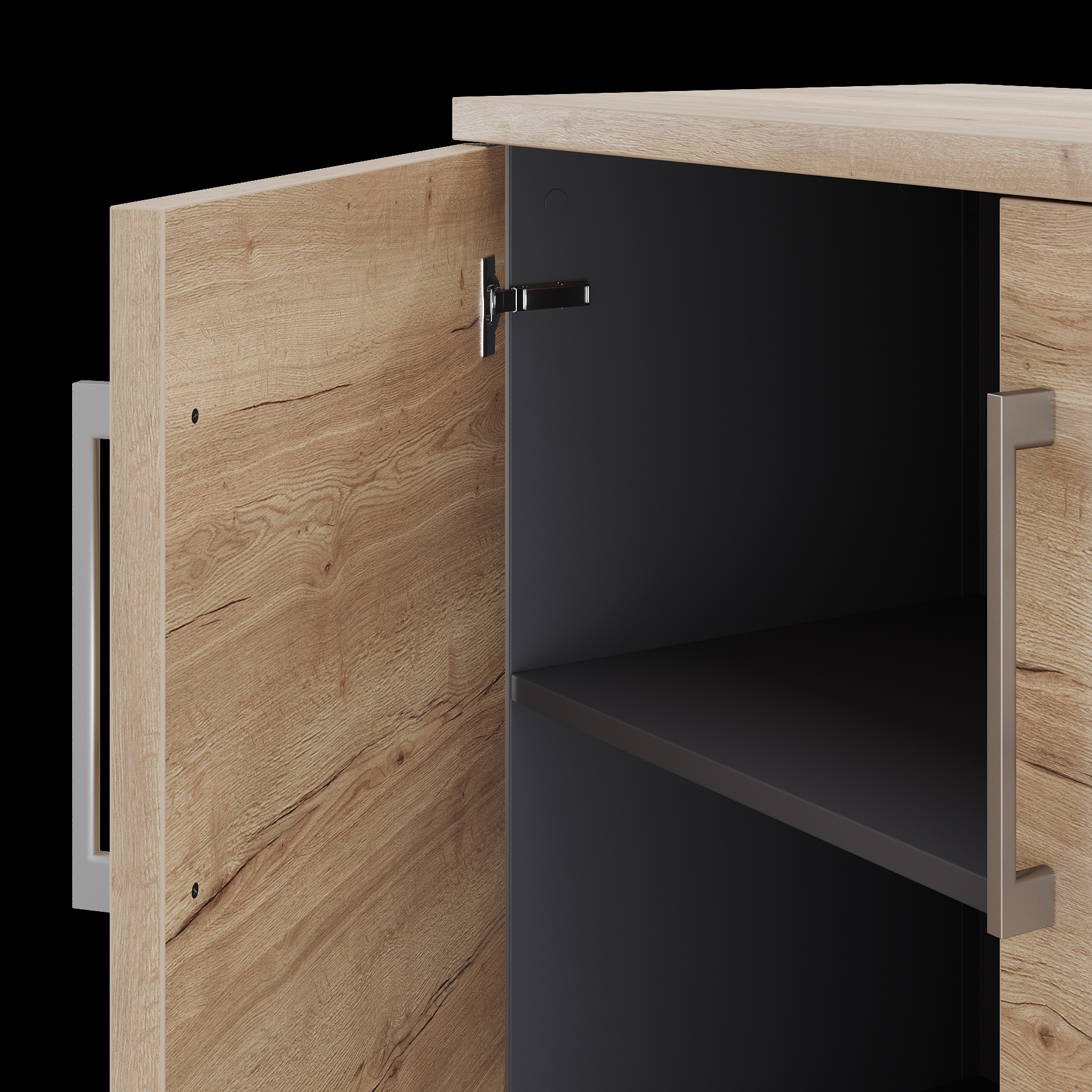 Шкаф распашной Kobor HR/3-90/40/M graphite/natural Шкаф распашной Kobor HR/3-90/40/M graphite/natural