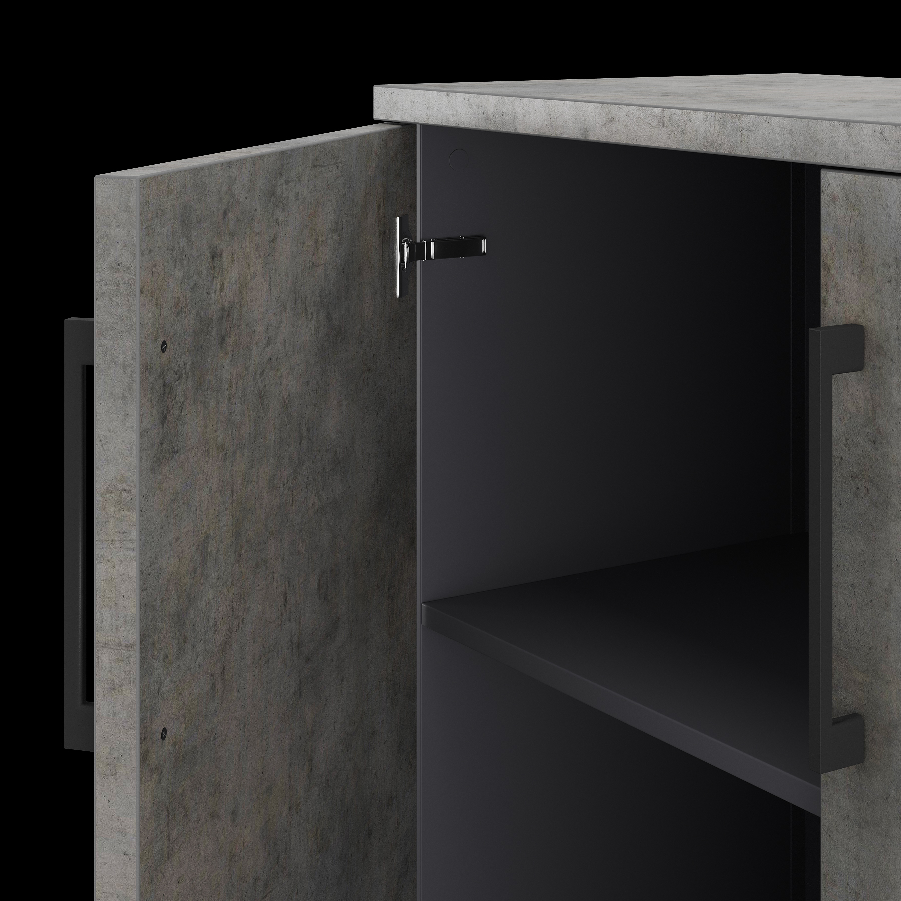 Шкаф распашной Kobor HR/2-90/60/M graphite/chicago Шкаф распашной Kobor HR/2-90/60/M graphite/chicago