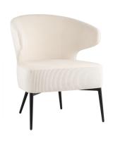 Кресло лаунж Royal Stripes велюр молочный Кресло лаунж Royal Stripes велюр молочный