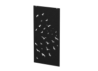 Перегородка с декором "Перелетные птицы" (фурнитура в комплекте) 120х1,2х240 (10 Смокинг)