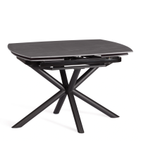 Стол обеденный Winston/Винстон столешница керамика (матовая) /опоры металл, темно-серый/черный, (120+30+30)x80x75(+1) см