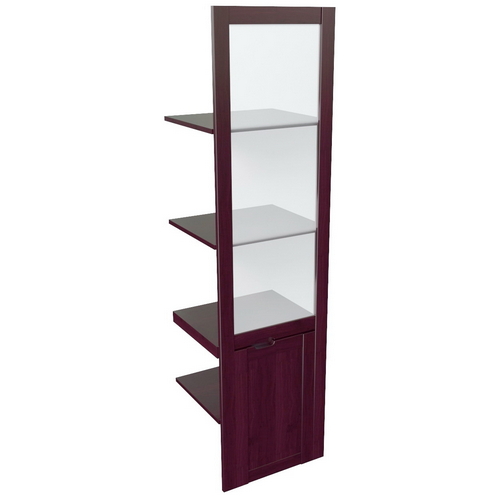 Наполнение одностворчатого шкафа со стеклом 22553 палисандр