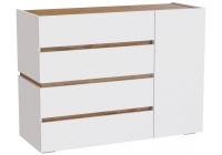 Комод Атлон белый / дуб вотан