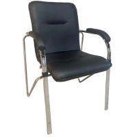 Стул Самба КС 1 ХРОМ SOFT экокожа черный