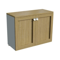Греденция 2 двери (каркас серый) Lion White 25400 св.дуб