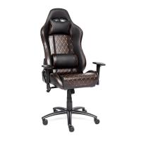 Игровое кресло iChess экокожа, черный коричневый