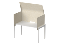 Кабина с высоким экраном-парусом 155х86х113 (01 Лебединый пух)