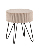 Пуф Спейси велюр рельефный бежевый