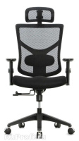 Кресло Expert STAR OFFICE ERGO STE-MF01S Т-01 ( 3D поясница, 4D подголовник, черный / каркас черн)