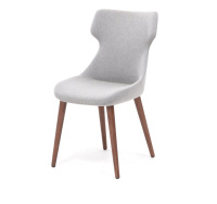 ANTEA Кресло на 4х дер. опорах СЕРЫЙ/ТАБАК