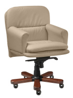 Кресло для руководителя Faust B бежевая кожа