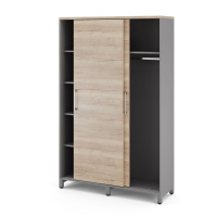 Шкаф-купе гардероб Kobor HKG/5-120/60/M aluminum/natural