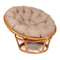 Кресло PAPASAN/ПАПАСАН 23/01 W /с подушкой/ 115х101х104 см, Cognac (коньяк), экошерсть Коричневый, 1811-5