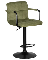 Стул барный DOBRIN KRUGER ARM BLACK (зеленый вельвет (LAR-E2041-7)) Стул барный DOBRIN KRUGER ARM BLACK (зеленый вельвет (LAR-E2041-7))