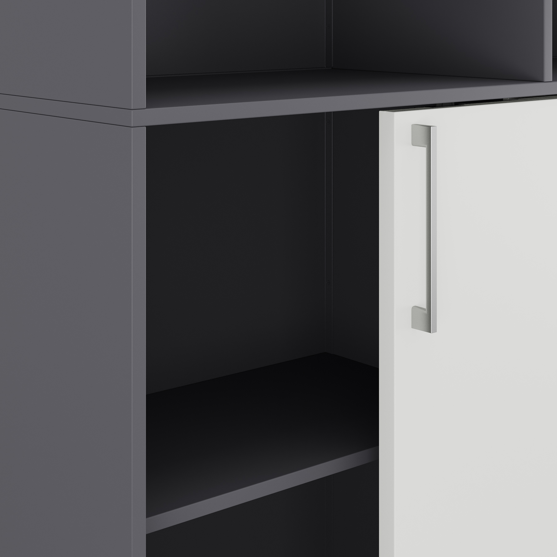 Шкаф открытый Kobor HK/2/1-120/40/M graphite/premium Шкаф открытый Kobor HK/2/1-120/40/M graphite/premium