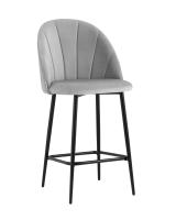 Стул полубарный Логан NEW велюр светло-серый