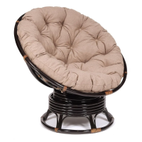Кресло-качалка PAPASAN/ПАПАСАН w 23/01 B /с подушкой/ 115х78х104 см, Antique brown (античный черно-коричневый), экошерсть Коричневый, 1811-5 Кресло-качалка PAPASAN/ПАПАСАН w 23/01 B /с подушкой/ 115х78х104 см, Antique brown (античный черно-коричневый), экошерсть Коричневый, 1811-5