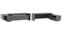 DLI37210312R Dali Стол письменный на опорной креденции 232x220x75 эбен антрацит DLI37210312R Dali Стол письменный на опорной креденции 232x220x75 эбен антрацит