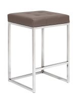 Стул полубарный SOHO, н/ж сталь, экокожа UMBRA