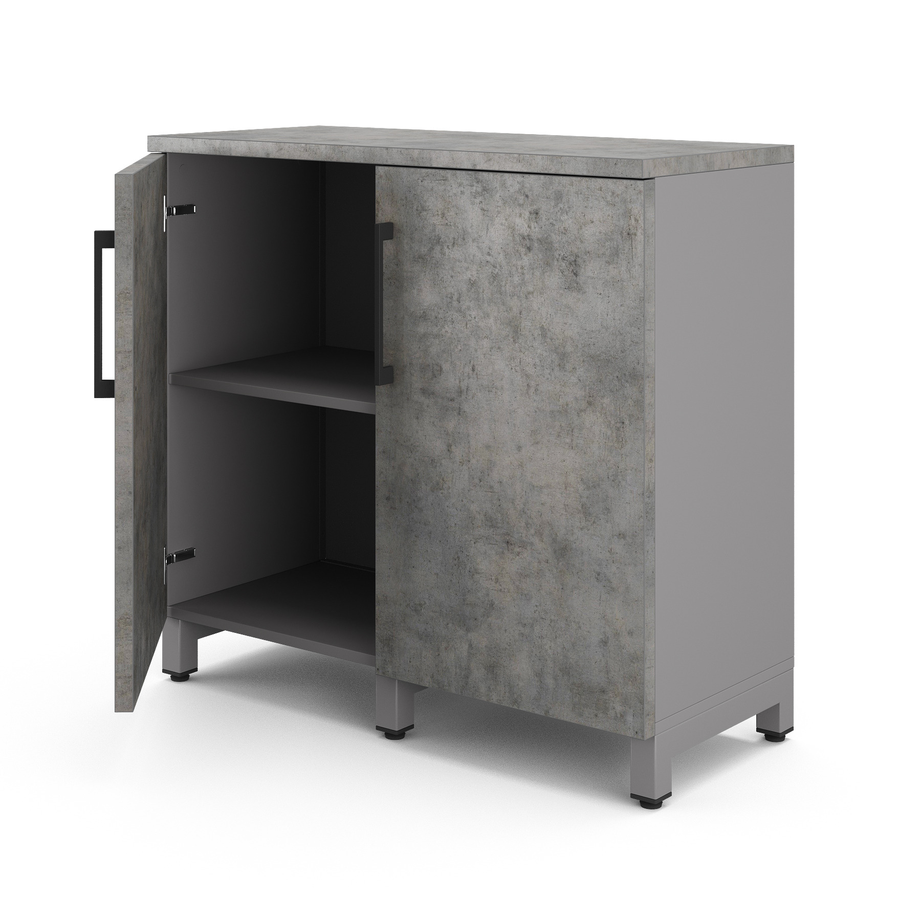 Шкаф распашной Kobor HR/2-90/40/M aluminum/chicago Шкаф распашной Kobor HR/2-90/40/M aluminum/chicago