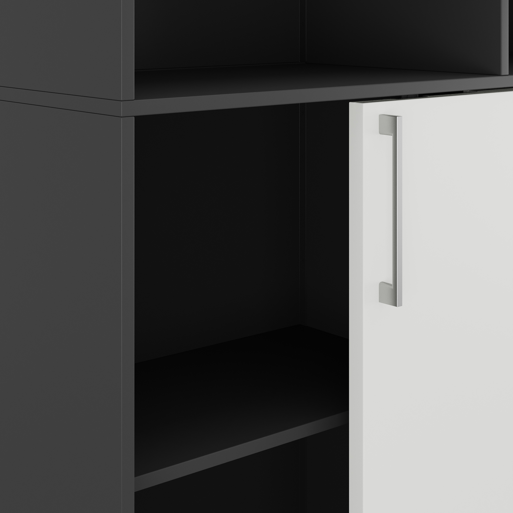 Шкаф открытый Kobor HK/2/1-120/40/M black/premium Шкаф открытый Kobor HK/2/1-120/40/M black/premium