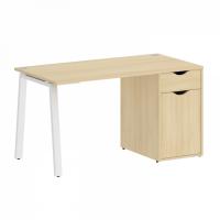 Home Office Стол письменный VR.SP-3-138.1.A Акация/Белый металл 1380x720x750
