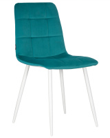 Стул обеденный DOBRIN CHILLY (Морской волны Holland 56, основание белое )