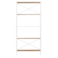 Стеллаж KARIN-800, белый, ЛДСП Робиния, 80x30x175 Стеллаж KARIN-800, белый, ЛДСП Робиния, 80x30x175