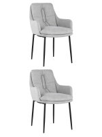 Кресло Саманта рогожка светло-серый 2 шт.