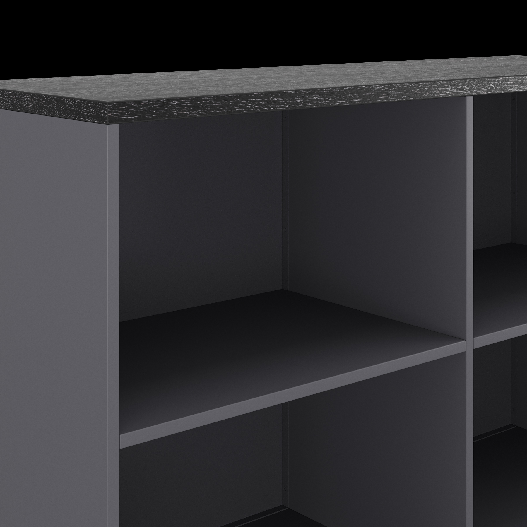 Шкаф открытый Kobor HO/2-120/60/M graphite/wood Шкаф открытый Kobor HO/2-120/60/M graphite/wood