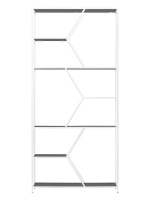 Стеллаж MALTA MINI, белый, тонированное стекло, 80x30x175 Стеллаж MALTA MINI, белый, тонированное стекло, 80x30x175