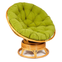 Кресло-качалка PAPASAN/ПАПАСАН w 23/01 B /с подушкой/ 115х78х104 см, Honey (мед), флок Олива, 23 Кресло-качалка PAPASAN/ПАПАСАН w 23/01 B /с подушкой/ 115х78х104 см, Honey (мед), флок Олива, 23