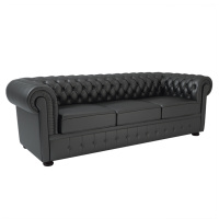 CHT27030001 Chesterton Диван трехместный 220x90x80 черный