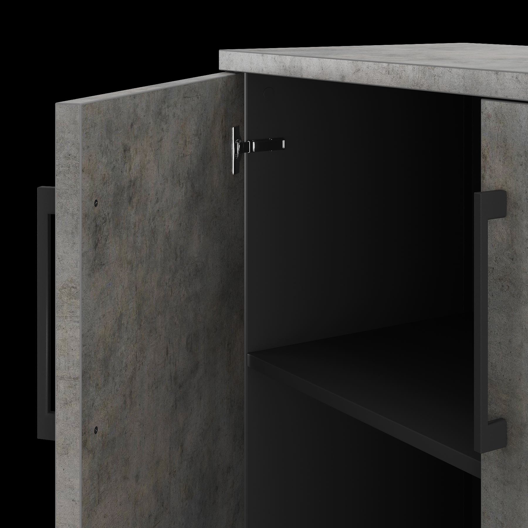 Шкаф распашной Kobor HR/2-90/40/M black/chicago Шкаф распашной Kobor HR/2-90/40/M black/chicago