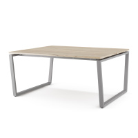 Стол офисный Kobor OTR/2-80/120 aluminum/natural Стол офисный Kobor OTR/2-80/120 aluminum/natural