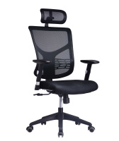 Кресло FALTO STAR OFFICE ERGO 2 (2D поясничный упор, 5D подголовник, сетка, ткань, черный)
