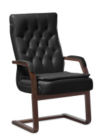 Кресло для посетителей Darwin C черная кожа Кресло для посетителей Darwin C черная кожа