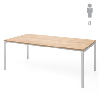 TOUR Стол переговоров 200*100 ДУБ КАЛИФ/БЕЛЫЙ