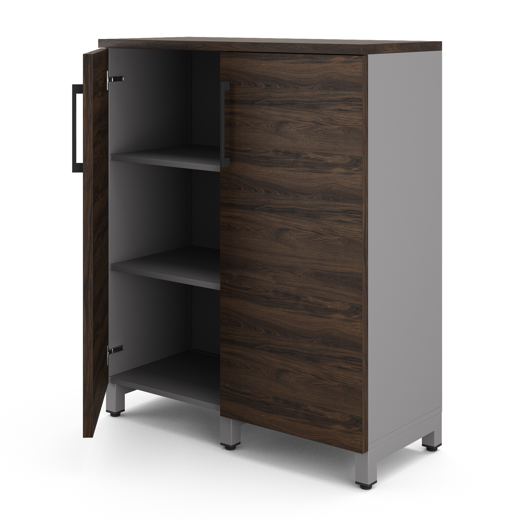 Шкаф распашной Kobor HR/3-90/60/M aluminum/charlston Шкаф распашной Kobor HR/3-90/60/M aluminum/charlston