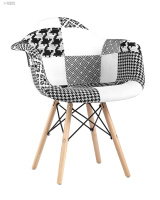 Кресло EAMES пэчворк, черно-белое Кресло EAMES пэчворк, черно-белое
