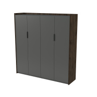 15ШДС.1808 Шкаф высокий комбинированный, двусоставный (176.8x46x182.8 см) брауни/NEW graphit