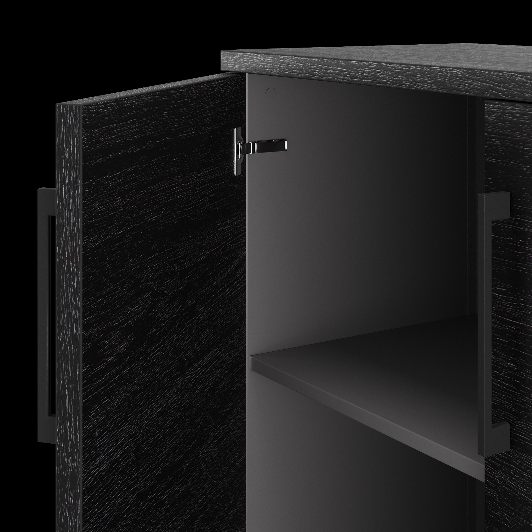 Шкаф распашной Kobor HR/2-90/40/M aluminum/wood Шкаф распашной Kobor HR/2-90/40/M aluminum/wood