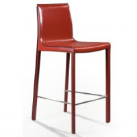 Стул полубарный Barrie, кожа ретро-красный