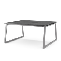 Стол офисный Kobor TR/2-100/160 aluminum/wood Стол офисный Kobor TR/2-100/160 aluminum/wood