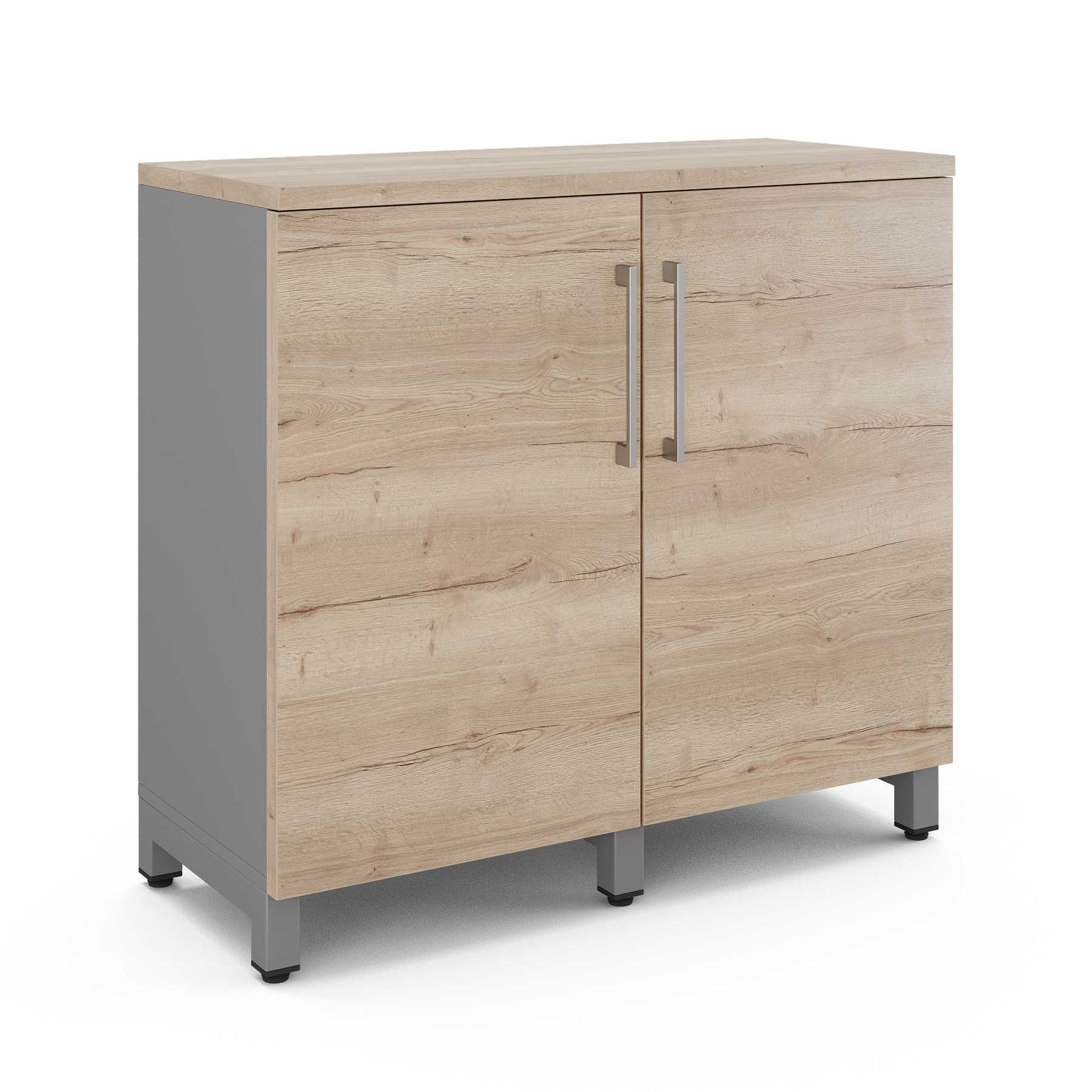 Шкаф распашной Kobor HR/2-90/60/M aluminum/natural Шкаф распашной Kobor HR/2-90/60/M aluminum/natural