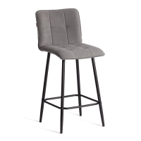 Полубарный стул Bari/Бари велюр, серый, 29, 42х55х99 см