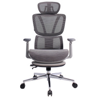 Кресло BRABIX PREMIUM "Evolution ER-700", подножка, слайдер, синхромеханизм, сетка, серое, 532948 Кресло BRABIX PREMIUM "Evolution ER-700", подножка, слайдер, синхромеханизм, сетка, серое, 532948