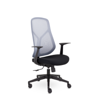 Кресло Комфорт UTFC Санда М-207 черный пластик (серый/черный)