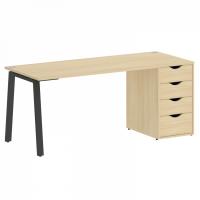 Home Office Стол письменный VR.SP-3-178.4.A Акация/Антрацит металл 1780x720x750